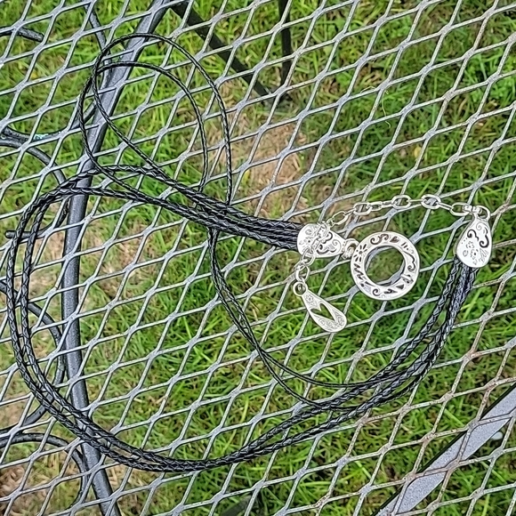 Vintage Braided Leather Cords Hook and Loop Buckle Belt - Picture 3 of 3